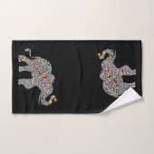 Elephant in een Psychedelic Cheetah Pattern Bad Handdoek (Handdoek)