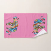 Elephant in een Psychedelic Zebra Pattern Bad Handdoek (Handdoek)