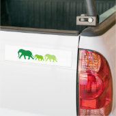 Elephant in Green Bumpersticker (Op Truck)