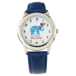 Elephant in liefde horloge