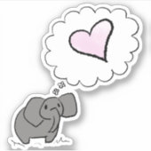 Elephant in liefde sticker (Voorkant)