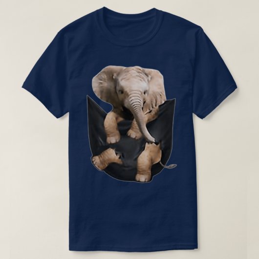 Elephant in Pocket Funny Elephant Lover Gifts T-shirt (Design voorkant)