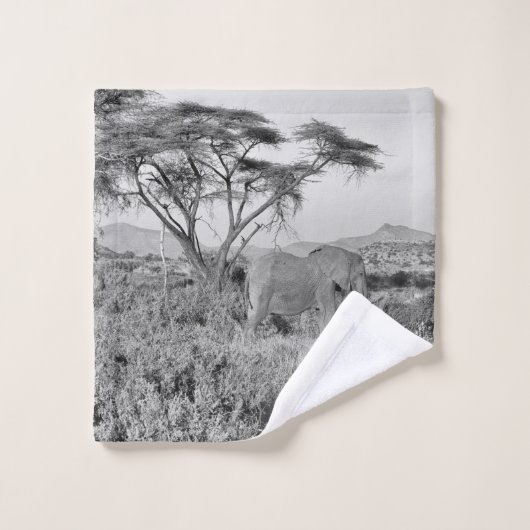 Elephant in Samburu Bad Handdoek (Wasdoekje)