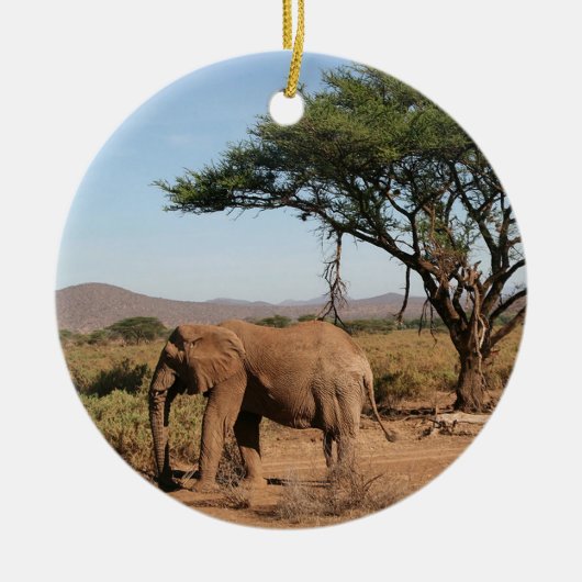 Elephant in Samburu National Reserve Keramisch Ornament (Voorkant)