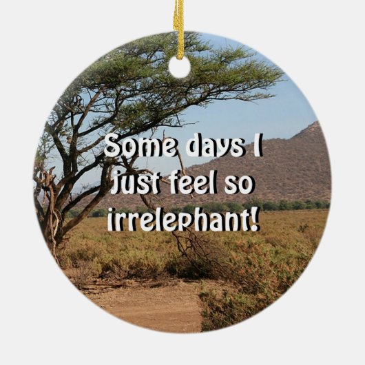 Elephant in Samburu National Reserve Keramisch Ornament (Achterkant)