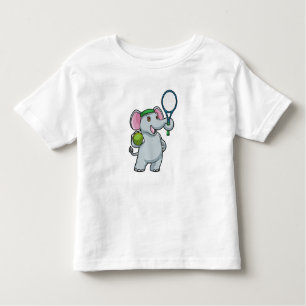 Elephant in Tennis met Tennis racket Kinder Shirts