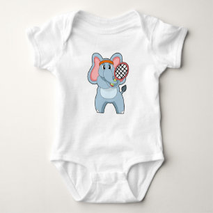Elephant in Tennis met Tennis racket Romper