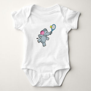 Elephant in Tennis met Tennis racket Romper