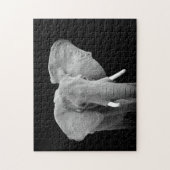 Elephant in zwart-wit legpuzzel (Verticaal)