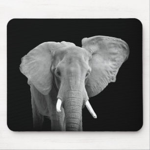 Elephant in zwart-wit muismat