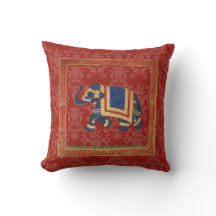 Elephant india's schattige goudvogel Pillow