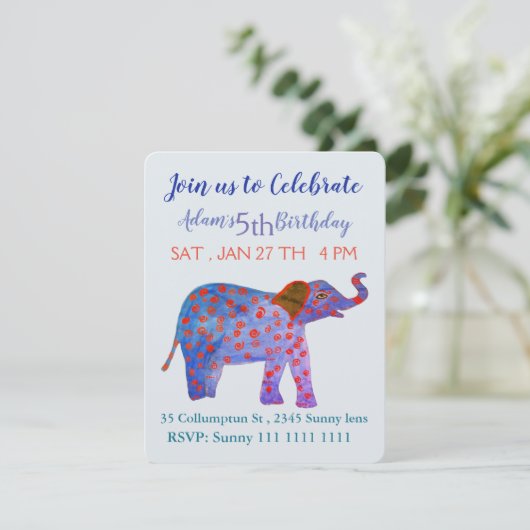 Elephant, Invitation d'anniversaire (Debout devant)