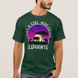 Elephant is gewoon een meisje dat van olifanten ho t-shirt