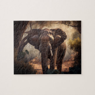 Elephant Jigzaag Puzzle - Oerwoud Legpuzzel