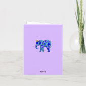Elephant Joyeux Anniversaire Reine Carte Anniversa (Dos)