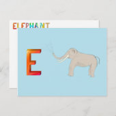 Elephant-kaart Briefkaart (Voorkant / Achterkant)