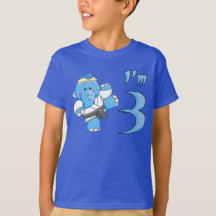 Elephant Karate 3e verjaardag T-shirt