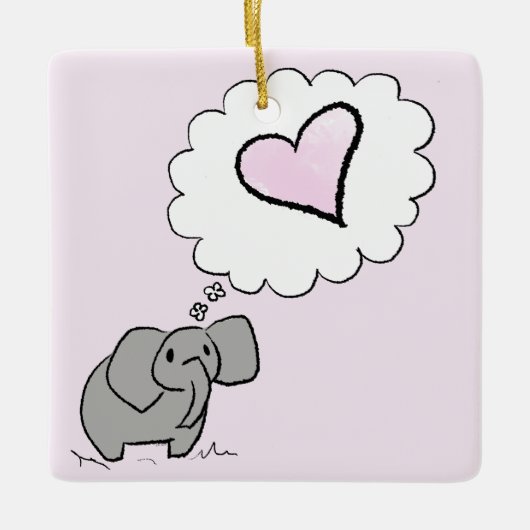 Elephant Keramisch Ornament (Voorkant)