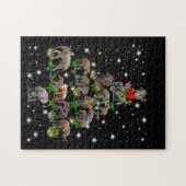 Elephant kerstboom met vlieglicht legpuzzel (Horizontaal)