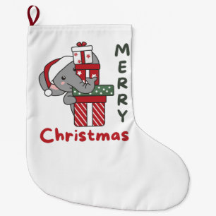 Elephant kerstcadeau Winter Animals Elephant Grote Kerstsok