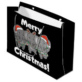 Elephant kerstdieren Elephants Merry Large G Groot Cadeauzakje (Voorkant Gekanteld)
