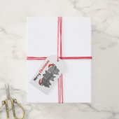 Elephant kerstdieren esephants Merry Gift Ta Cadeaulabel (Met Touw)