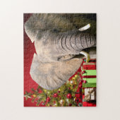Elephant kerstgroet legpuzzel (Verticaal)