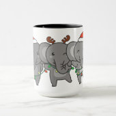 Elephant Kerstmis Animals Cute Mok (Midden)