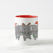 Elephant Kerstmis Animals Cute Wrapping Mok (Midden)