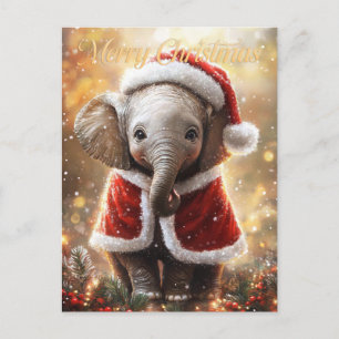 Elephant Kerstmis Briefkaart
