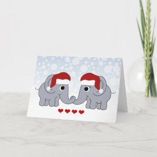 Elephant Kerstmis Feestdagen Kaart