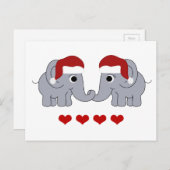 Elephant Kerstmis Feestdagenkaart (Voorkant / Achterkant)