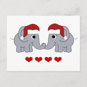 Elephant Kerstmis Feestdagenkaart