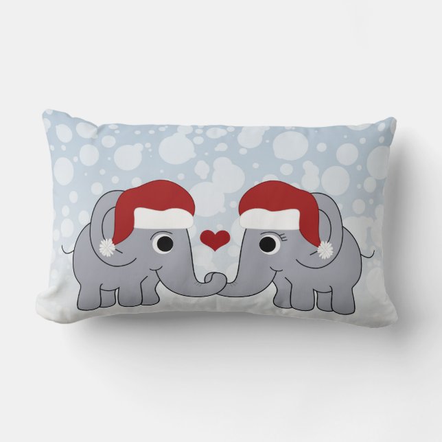 Elephant Kerstmis Kussen (Voorkant)