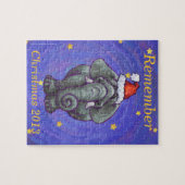 Elephant Kerstmis Legpuzzel (Horizontaal)