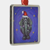 Elephant Kerstmis Metalen Ornament (Rechts)