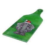 Elephant Kerstmis op groen Snijplank (Hoek)
