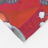 Elephant Kerstmis op rood Fleece Deken (Hoek)