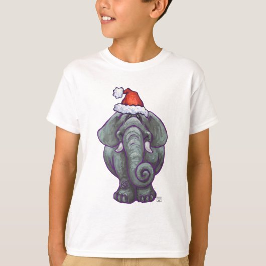 Elephant Kerstmis T-shirt (Voorkant)