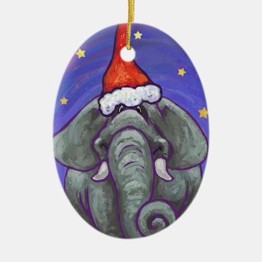 Elephant kerstversiering keramisch ornament (Voorkant)