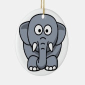 Elephant kerstversiering keramisch ornament (Rechts)