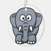 Elephant kerstversiering keramisch ornament (Links)