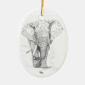Elephant kerstversiering keramisch ornament (Voorkant)