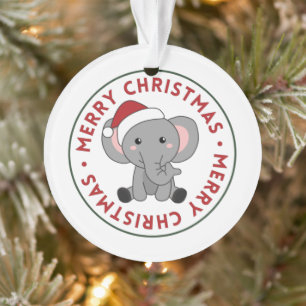 Elephant Kerstwinter Winter Animals Elephans O Ornament