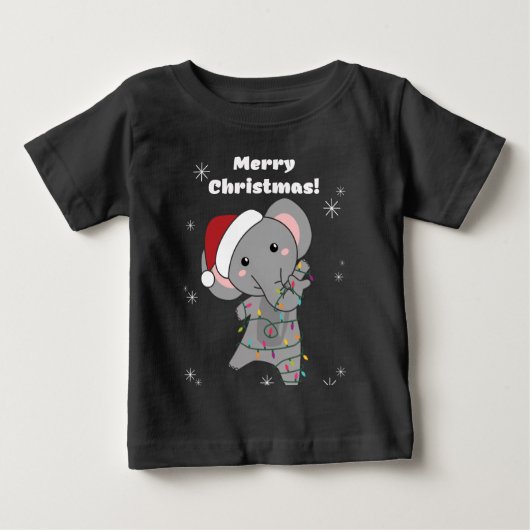 Elephant Kerstwinter Winter Animals Elephants (Voorkant)