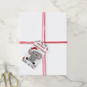 Elephant kerstwinter Winter Animals Elephants G Cadeaulabel (Met Touw)