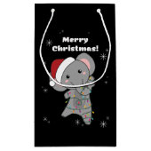 Elephant Kerstwinter Winter Animals Elephants Klein Cadeauzakje (Achterkant)