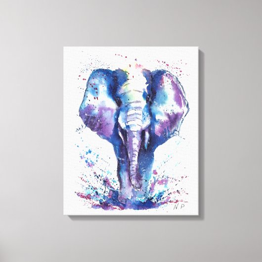 Elephant Kinder kunst Canvas Afdruk (Voorkant)