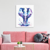 Elephant Kinder kunst Canvas Afdruk (Insitu (Woonkamer))