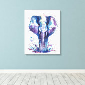 Elephant Kinder kunst Canvas Afdruk (Insitu (Houten vloer))